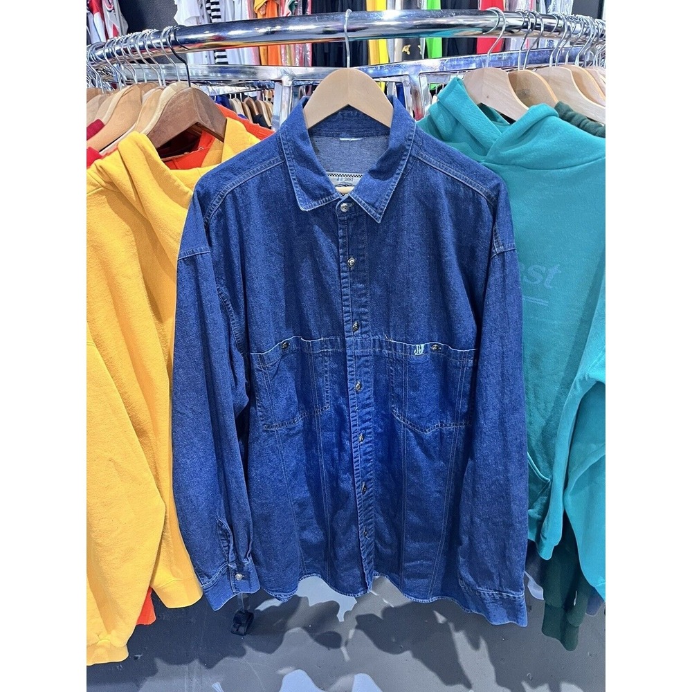Vintage J&J Club 2005 Denim Button Up Longsleeve Shirt XL